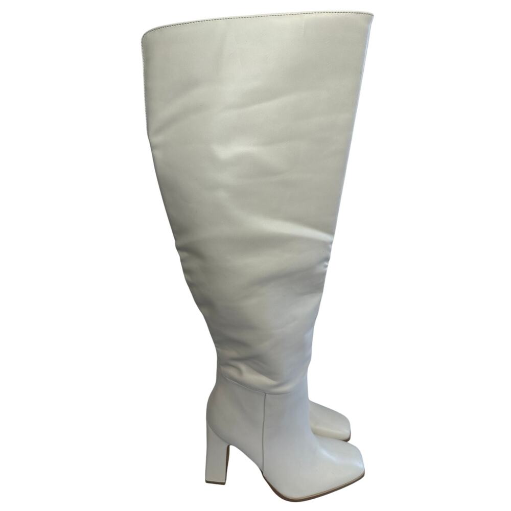 Just Fab Heeled boots Monroe Birch size 9 W/inner lining sock.